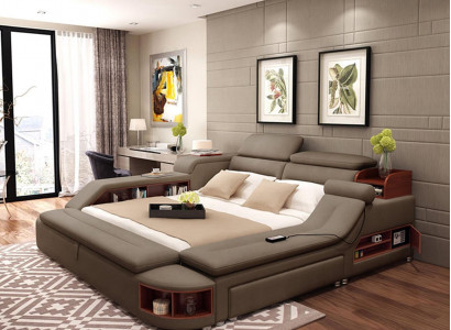 Vícefunkční postel Manželské postele Moderní postelový rám Postele 180x200 cm